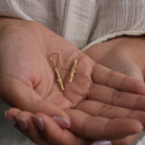 Nebula | Gold Drop Earrings Short