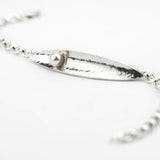 Leaf | Sterling Silver and Fixed Pearl Bracelet