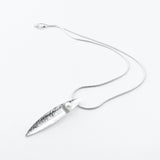 Leaf | Sterling Silver and Pearl Pendant Large