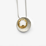 Shell | Sterling Silver and 9ct Solid Yellow Gold Pendant Large