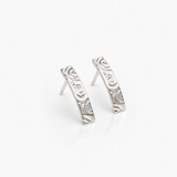 Heaven | Sterling Silver Bar Stud Earrings Small