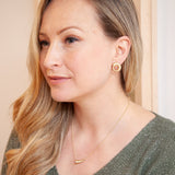 Croí Sliogán | 9ct Solid Gold Stud Earrings Medium