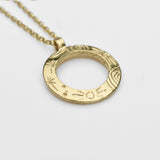 Heaven | 9ct Solid Gold Circle Pendant Medium