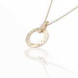 Heaven | 9ct Solid Gold Circle with Bar Pendant