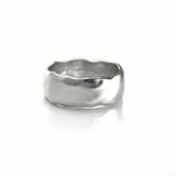 Island Link | Sterling Silver Pebble Ring 8mm Band
