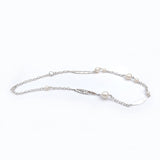 Leaf | Sterling Silver and Pearl Necklace