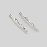 Heaven | Sterling Silver Bar Stud Earrings Large