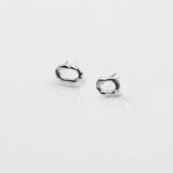 Island Link | Sterling Silver Stud Earrings