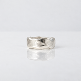 Island Link | Sterling Silver Pebble Ring 8mm Band