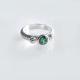 Love Poem | Sterling Silver and 6mm Round Semi Precious Gemstone Ring