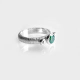 Love Poem | Sterling Silver and 6mm Round Semi Precious Gemstone Ring