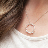 Nebula | Sterling Silver Circle Pendant Large