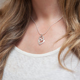 Heaven | Sterling Silver Double Heart Pendant Medium