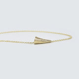 Croí Sliogán | 9ct Solid Gold Trumpet Drop Pendant Small