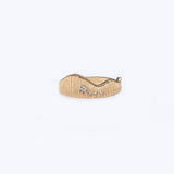 Seashore | Solid Gold with Rub Over Diamonds Trail Ring
