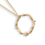 Nebula | 9ct Solid Gold Circle Pendant Large