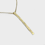 Heaven | 9ct Solid Gold Bar Pendant Large