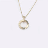 Heaven | 9ct Solid Gold Circle with Bar Pendant