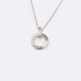 Heaven |Sterling Silver Circle with Bar Pendant