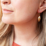 Bean Rí | 9ct Solid Gold Drop Earrings Large