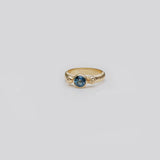 Love Poem | Solid Gold and 6mm Round Semi Precious Gemstone Ring