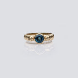 Love Poem | Solid Gold and 6mm Round Semi Precious Gemstone Ring