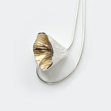 Shell Cone | Sterling Silver and 22ct Gold Plated Pendant Large