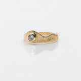 Seashore | Solid Gold with Solitaire Diamond Ring