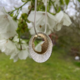 Shell | Sterling Silver and 9ct Solid Yellow Gold Pendant Large
