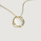 Nebula | 9ct Solid Gold Circle Pendant Large