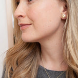 Oyster Pearl | 9ct Solid Gold and Pearl Stud Earrings Small