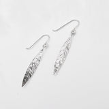 Leaf | Sterling Silver Drop Earrings Large
