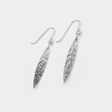 Leaf | Sterling Silver Drop Earrings Large