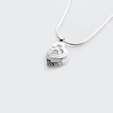 Heaven | Sterling Silver Double Heart Pendant Small