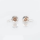 Wild Irish Rose | Sterling Silver and 10ct Solid Rose Gold Drop Earrings Medium