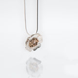 Wild Irish Rose | Sterling Silver and 10ct Solid Rose Gold Pendant Large
