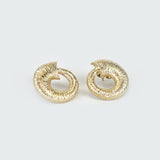 Croí Sliogán | 9ct Solid Gold Stud Earrings Medium