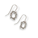 Nebula | Sterling Silver Circle Drop Earrings Petite