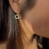 Nebula | Sterling Silver Circle Drop Earrings Petite