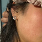 Nebula | Sterling Silver Circle Stud Earrings Petite