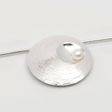 Oyster Pearl | Sterling Silver and Pearl Pendant Large