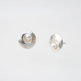 Oyster Pearl | Sterling Silver and Pearl Stud Earrings Petite