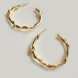 Nebula | 9ct Solid Gold Open Circles Earrings Large
