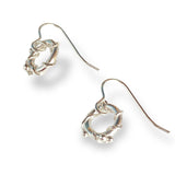 Nebula | Sterling Silver Circle Drop Earrings Petite