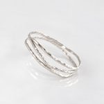 Martina Hamilton Reflections | Sterling Silver Three Strand Bangle
