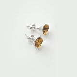 Shell Cone | Sterling Silver and 22ct Gold Plated Stud Earrings Small