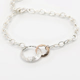 Shell | Sterling Silver and 10ct Solid Rose Gold Bracelet