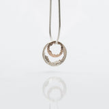 Shell | Sterling Silver and 10ct Solid Rose Gold Pendant Small