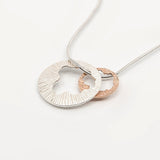 Shell | Sterling Silver and 10ct Solid Rose Gold Pendant Large