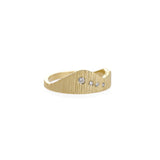 Seashore | Solid Gold with Rub Over Diamonds Trail Ring